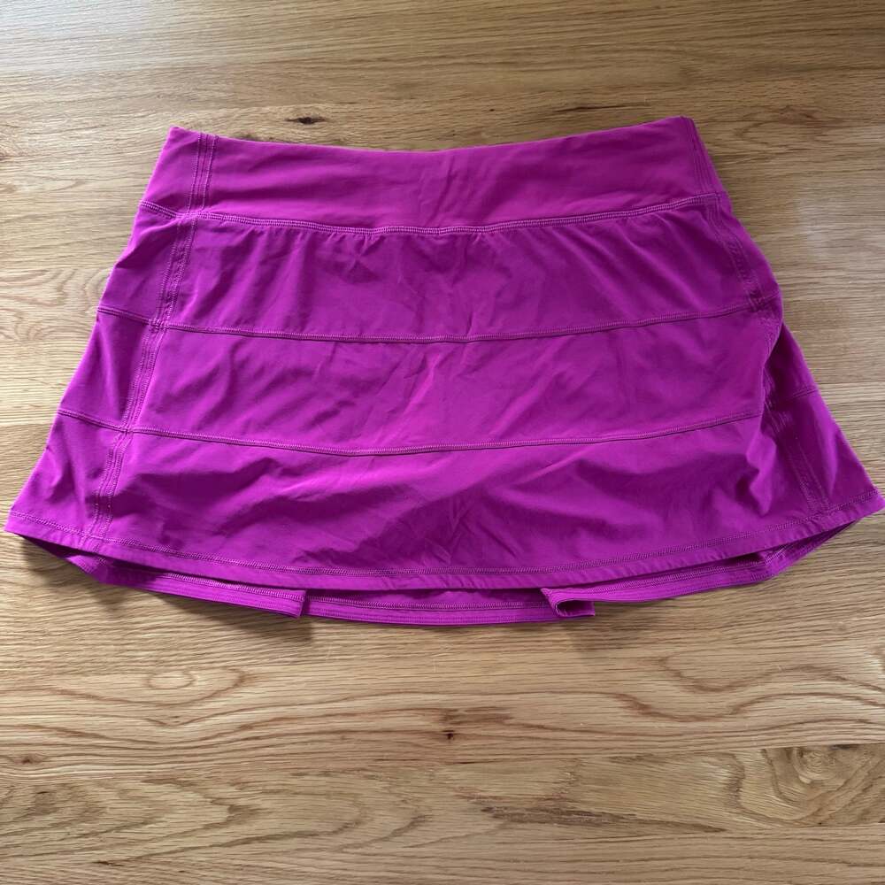 Lululemon Pace Rival Mid Rise Skirt *Tall Ripened Raspberry Pink Size 10 - Picture 4 of 9